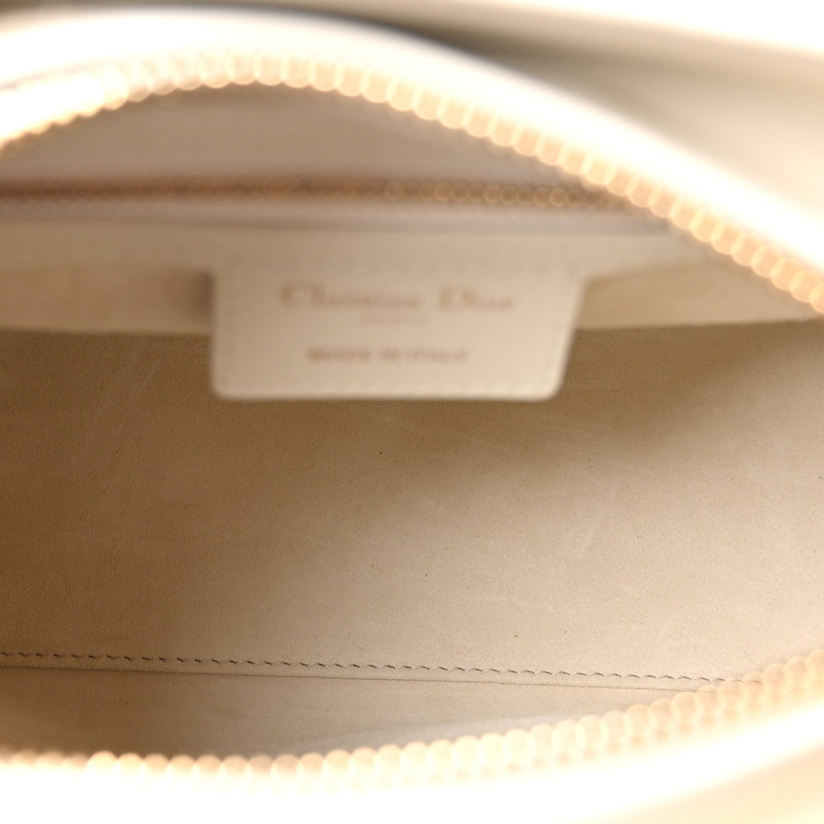Smooth Calfskin Sequin Embroidered Clover Medium Lady Dior White wholesalehk.shop