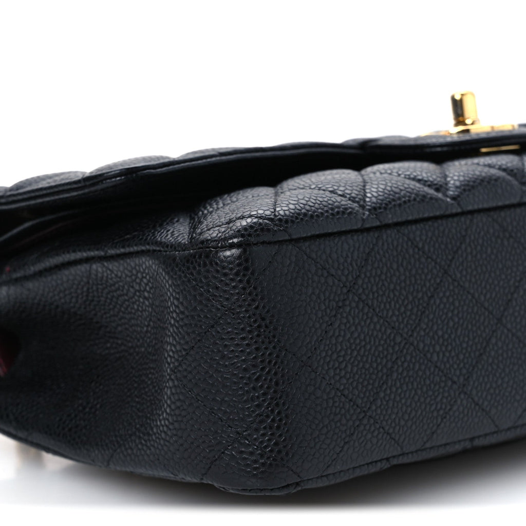 Caviar Quilted Medium Double Flap Black wholesalehk.shop