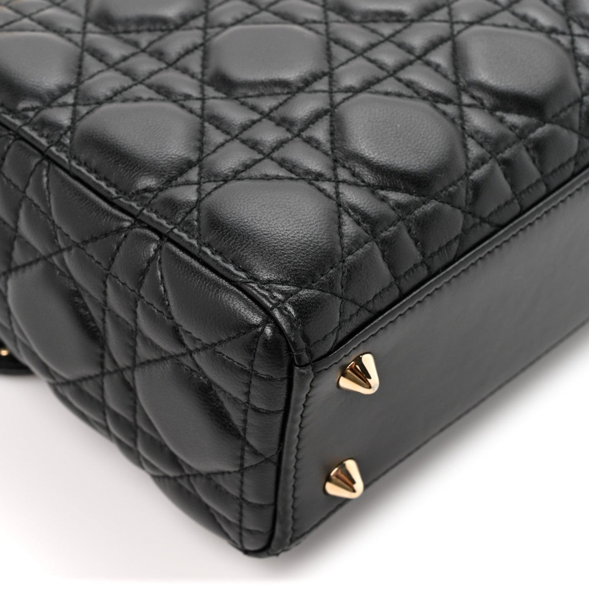 Lambskin Cannage Small Lucky Badges My Lady Dior Black wholesalehk.shop