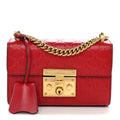 Guccissima Small Padlock Shoulder Bag Hibiscus Red £¨ Direct shipment via from wholesalehk.shop