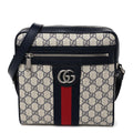 GG Supreme Monogram Textured Dollar Calfskin Web Small Ophidia Messenger Bag Beige Blue wholesalehk.shop