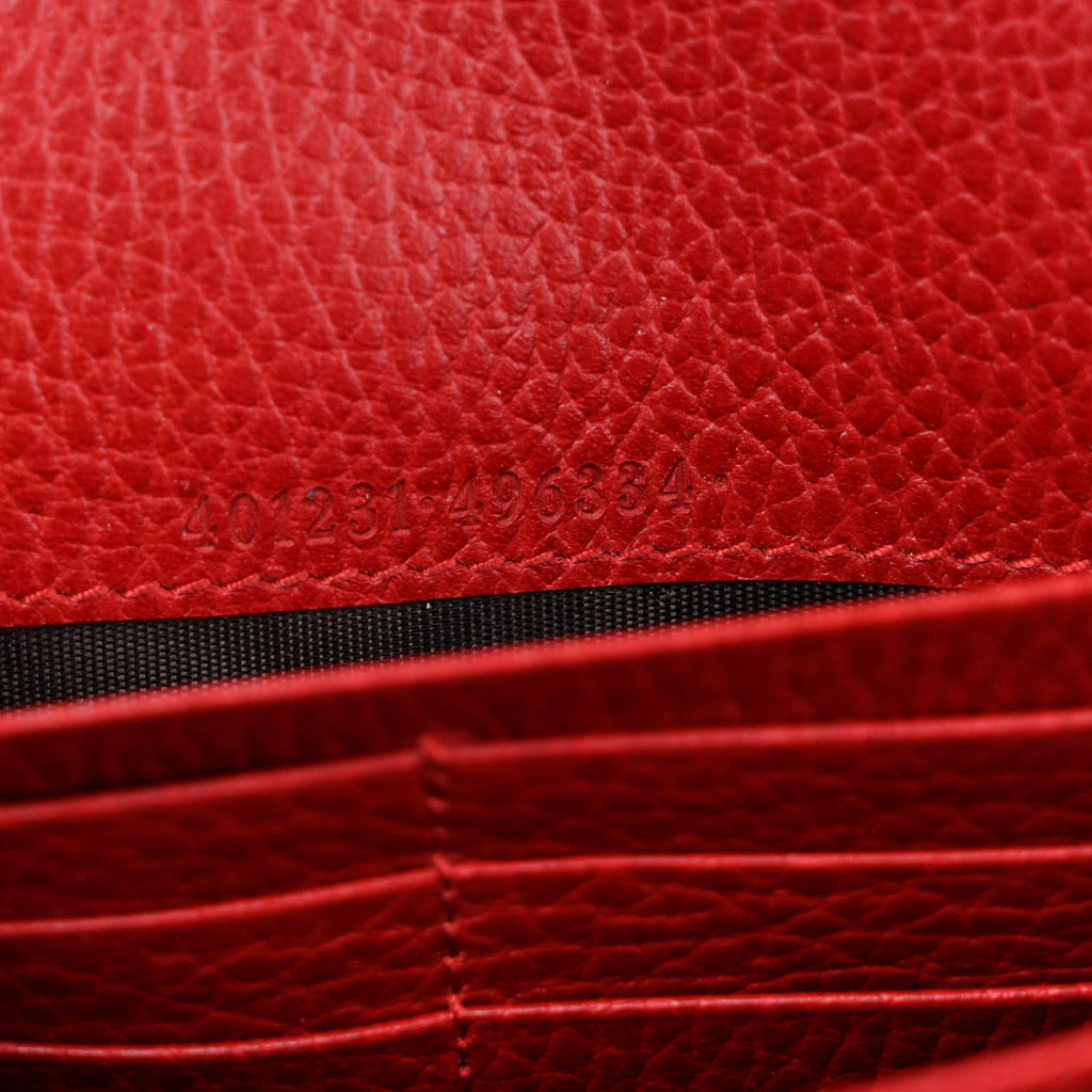 Calfskin Mini Dionysus Chain Wallet Hibiscus Red wholesalehk.shop