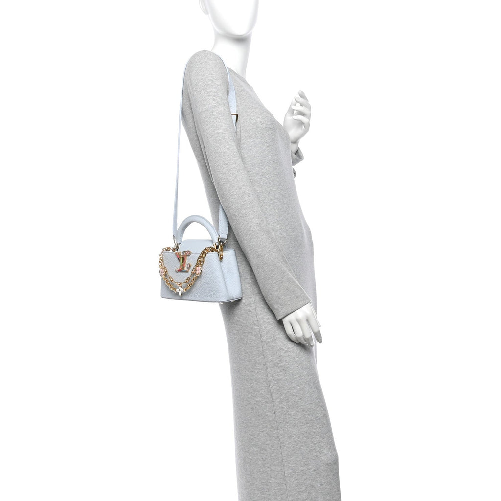 LV X TM Taurillon Capucines East West Mini Olympe Blue £¨ Direct shipment via from wholesalehk.shop
