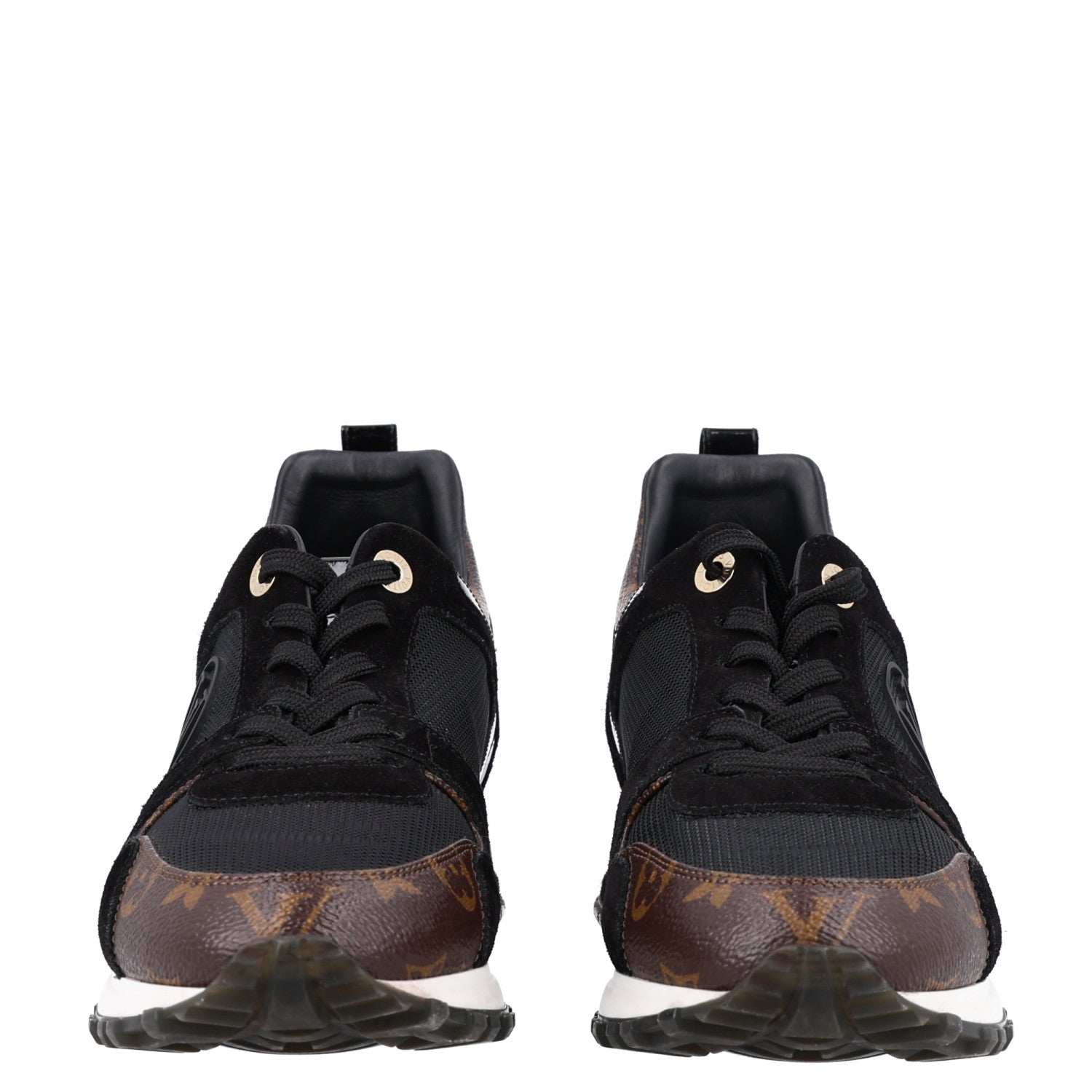 Suede Monogram Run Away Sneakers 38.5 Black £¨ Direct shipment via from wholesalehk.shop