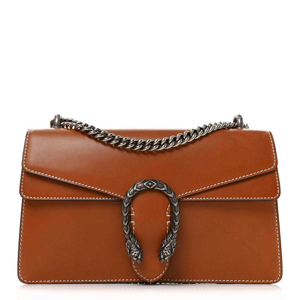 Calfskin Small Dionysus Shoulder Bag Harness Brown wholesalehk.shop