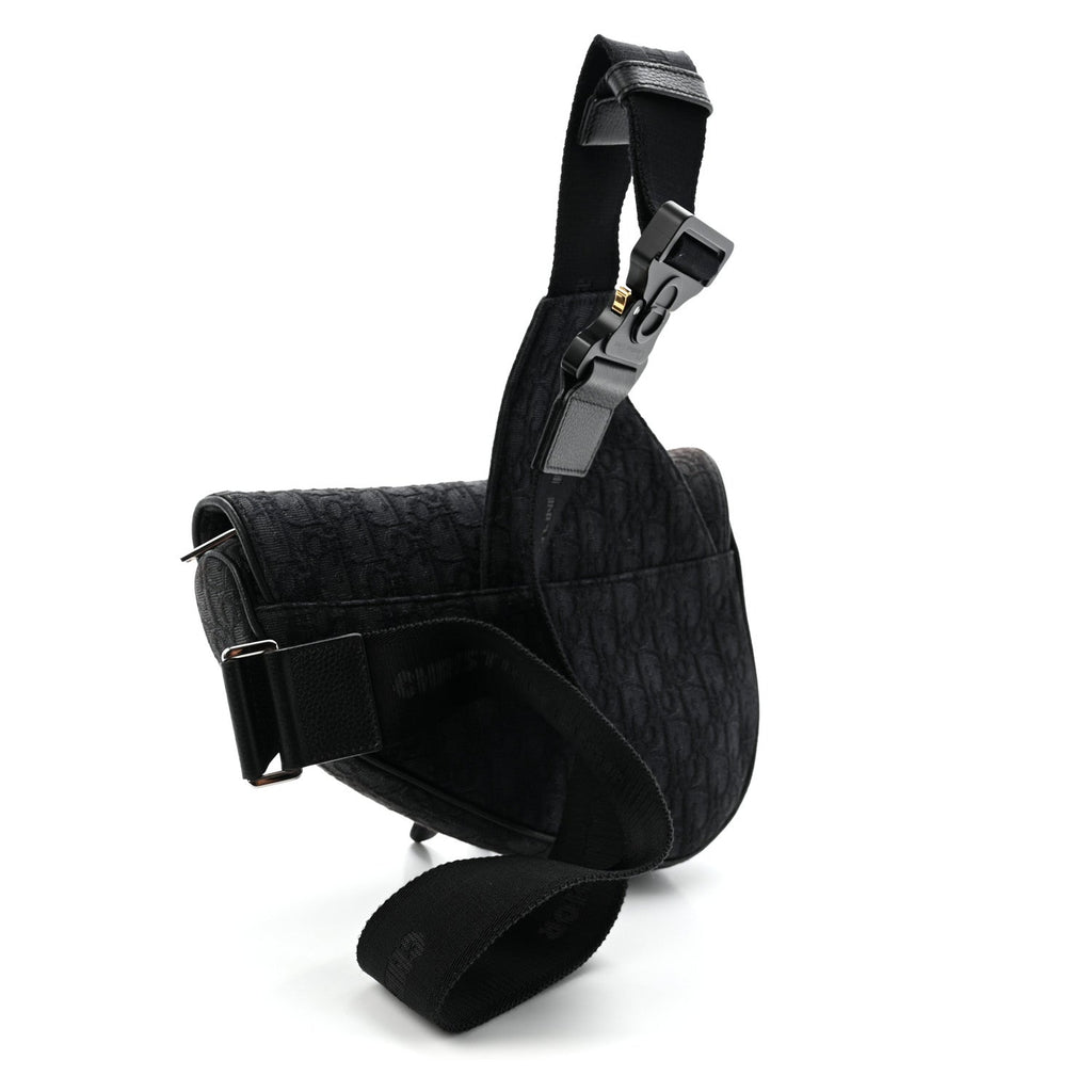 Oblique Mens Saddle Bag Black Blue wholesalehk.shop