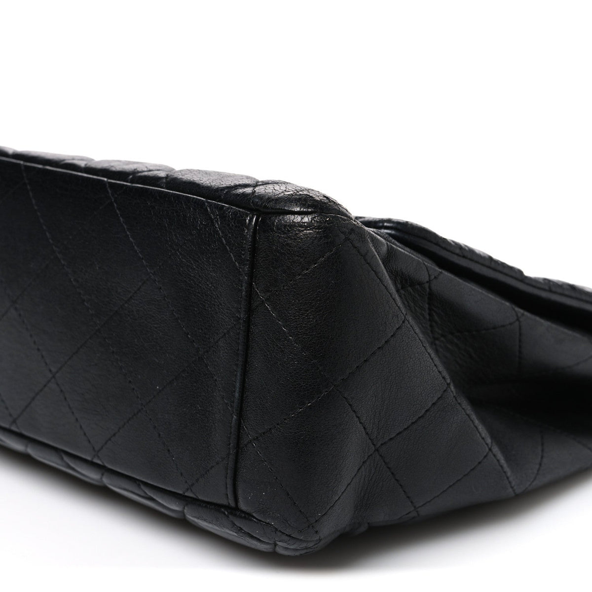 Lambskin Quilted Maxi Double Flap Black wholesalehk.shop