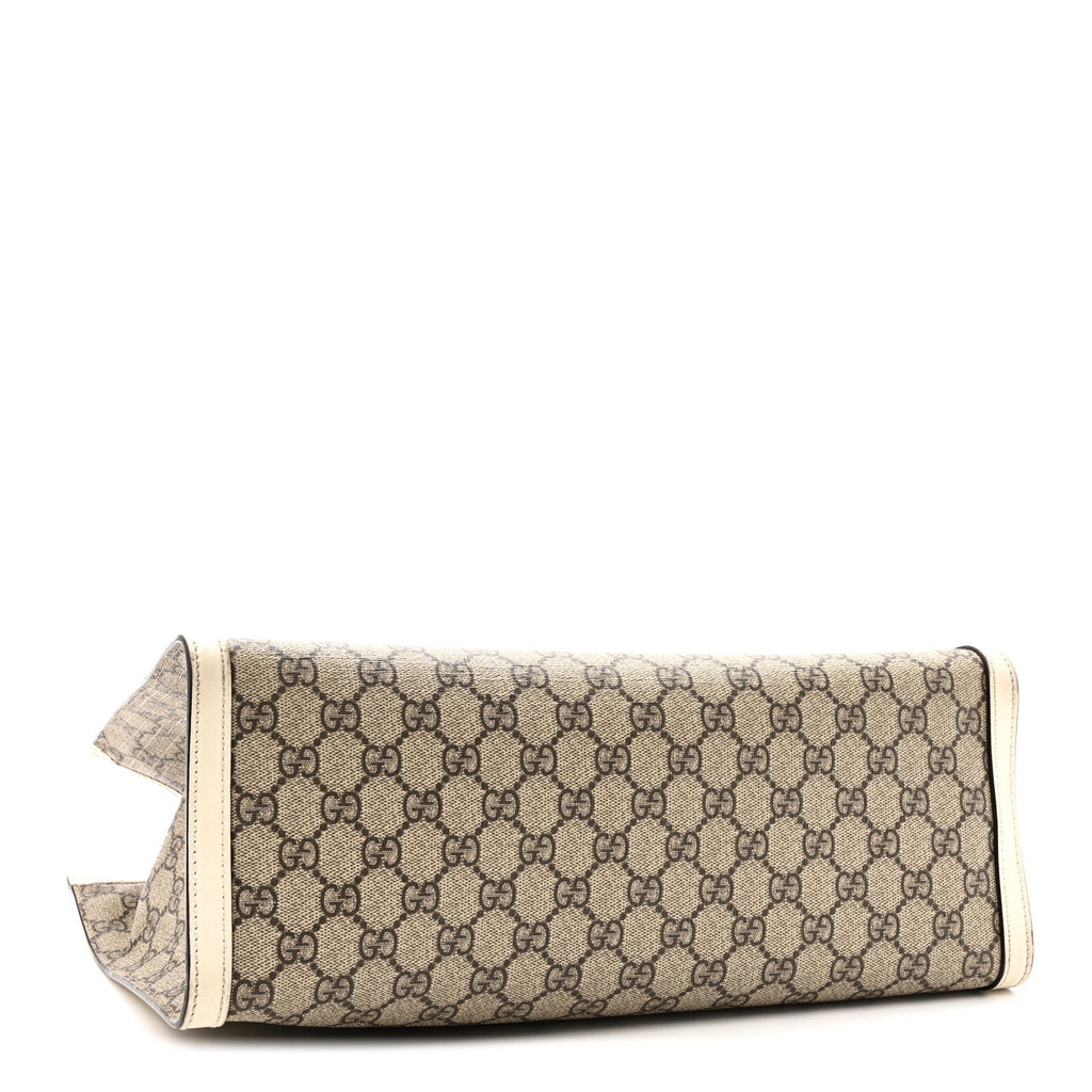 GG Supreme Monogram Medium Padlock Tote White £¨ Direct shipment via from wholesalehk.shop