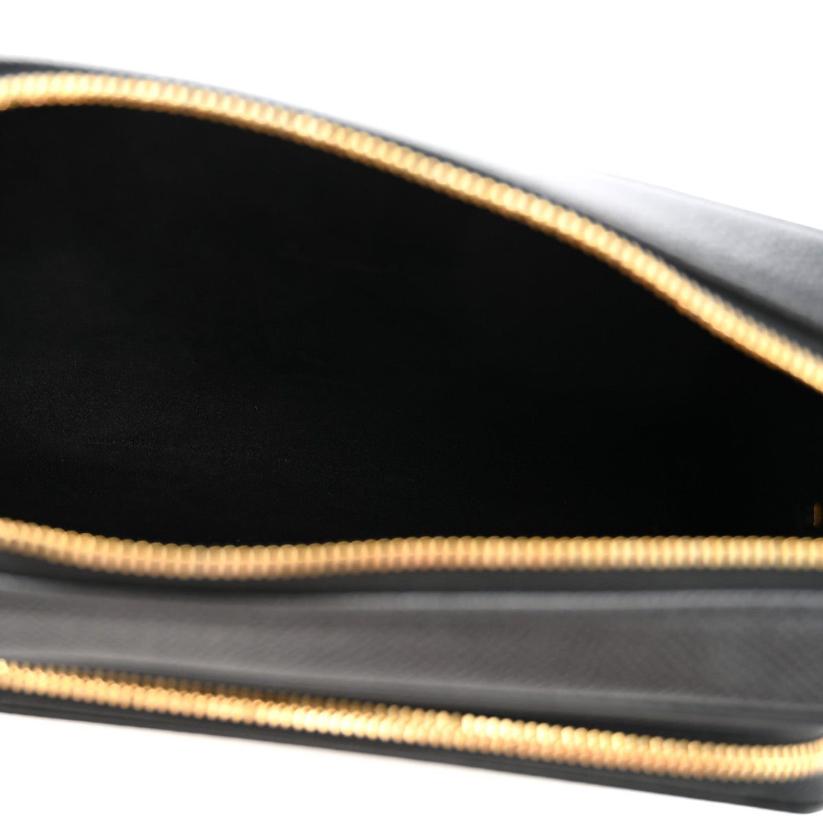Grained Calfskin Caro Double Pouch Black wholesalehk.shop
