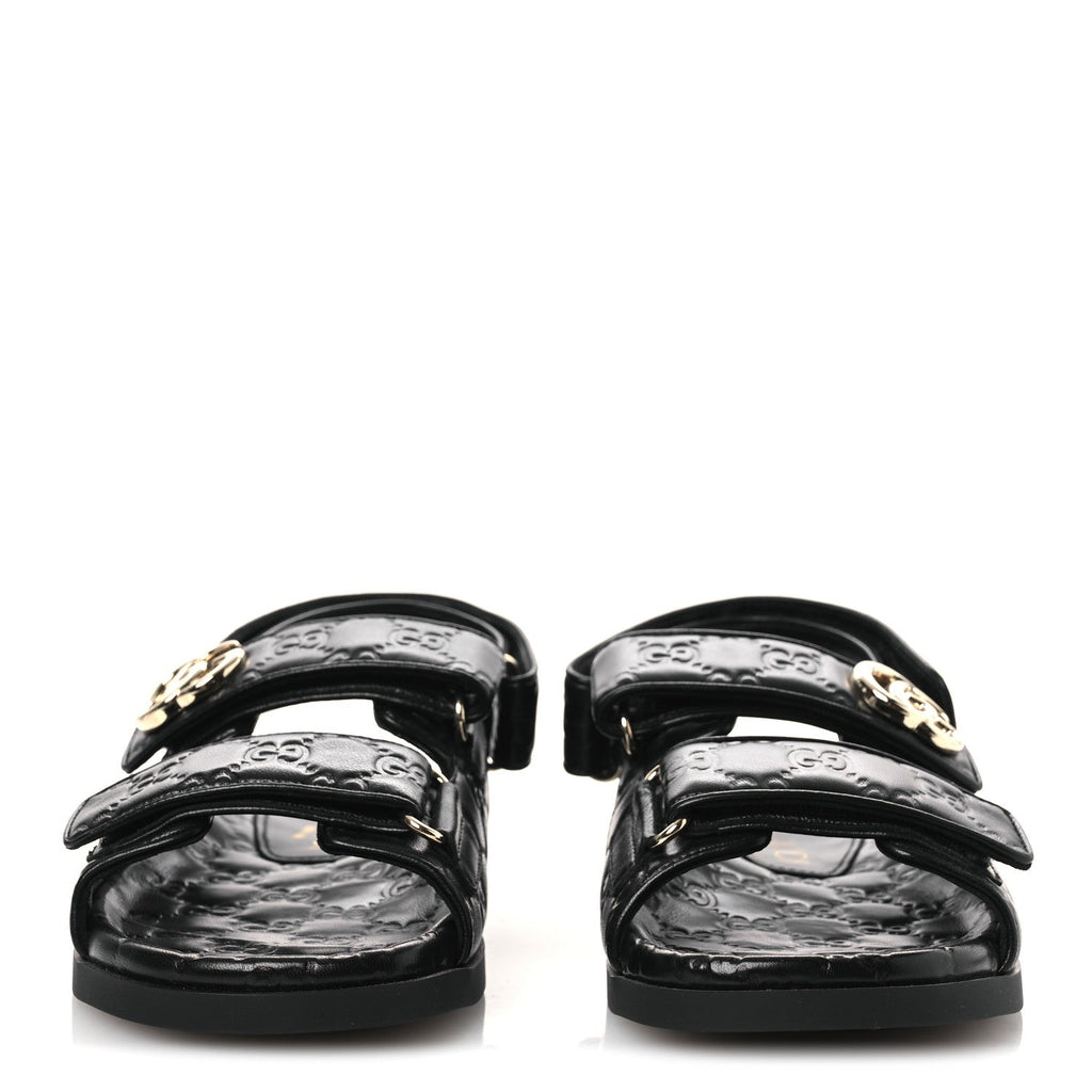 Guccissima GG Embossed Womens Sandals 37 Black £¨ Direct shipment via from wholesalehk.shop