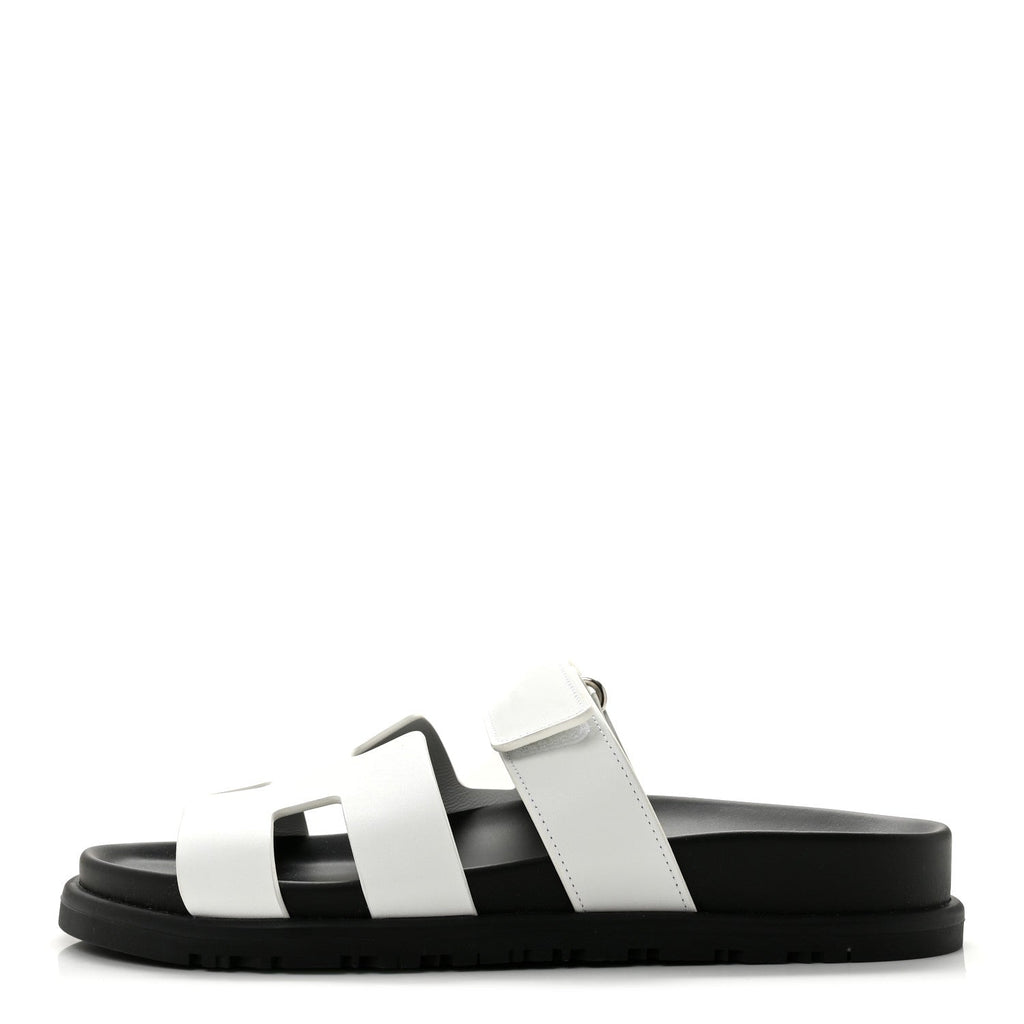Calfskin Womens Chypre Sandals 36.5 White wholesalehk.shop