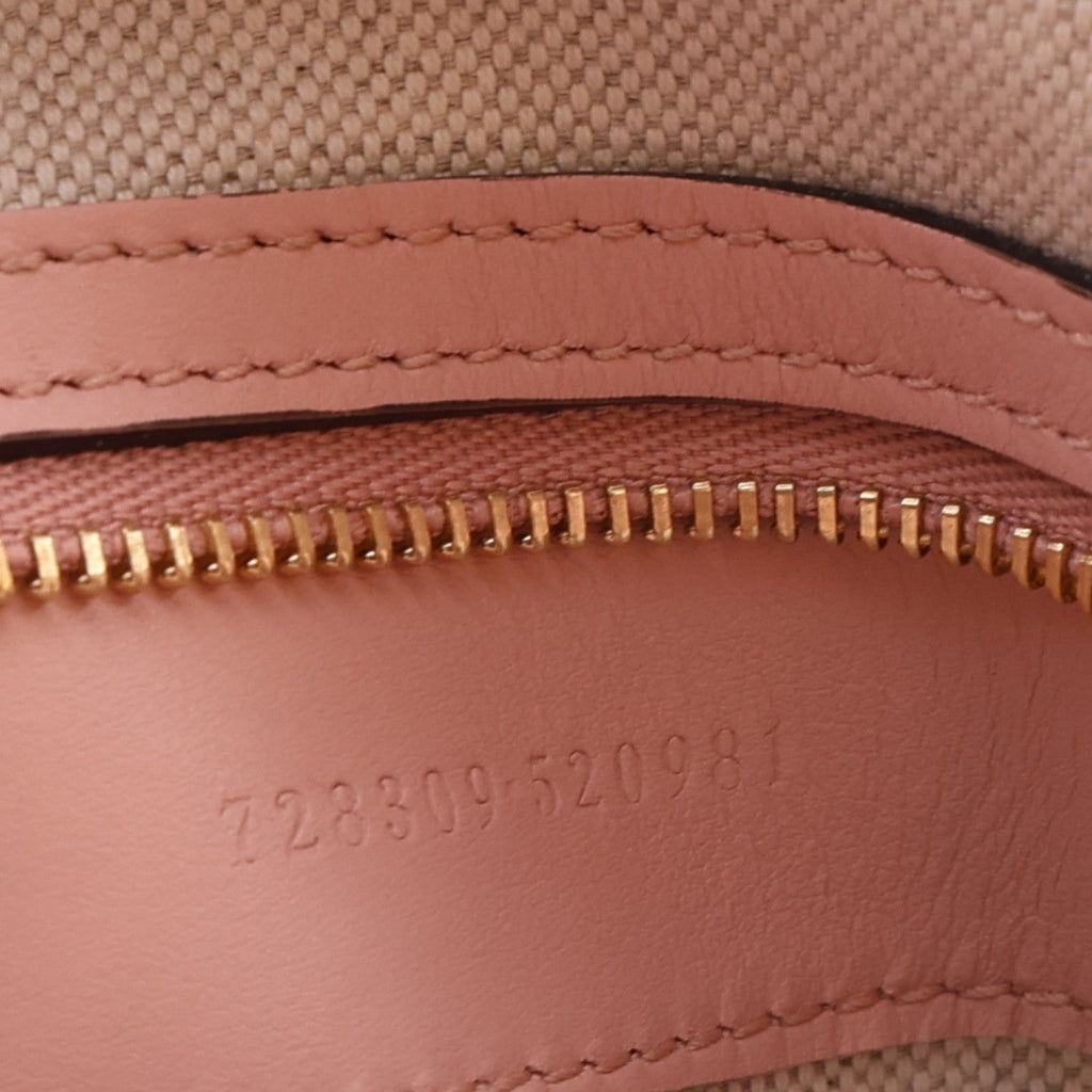 Calfskin GG Matelasse Mini Top Handle Bag Perfect Pink wholesalehk.shop