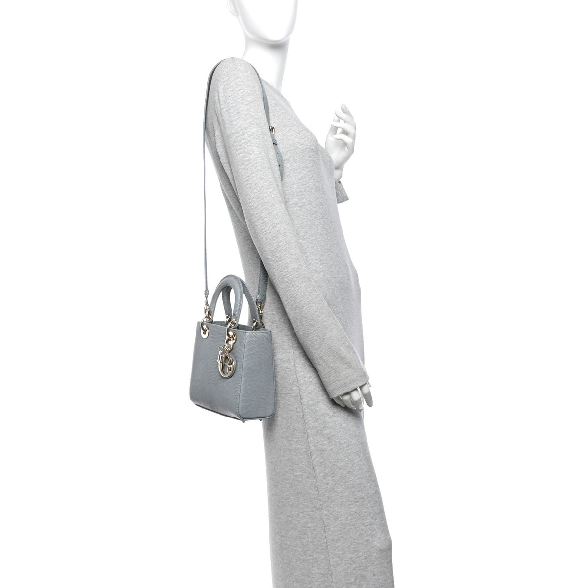 Lizard Small Lady Dior Cloud Blue wholesalehk.shop