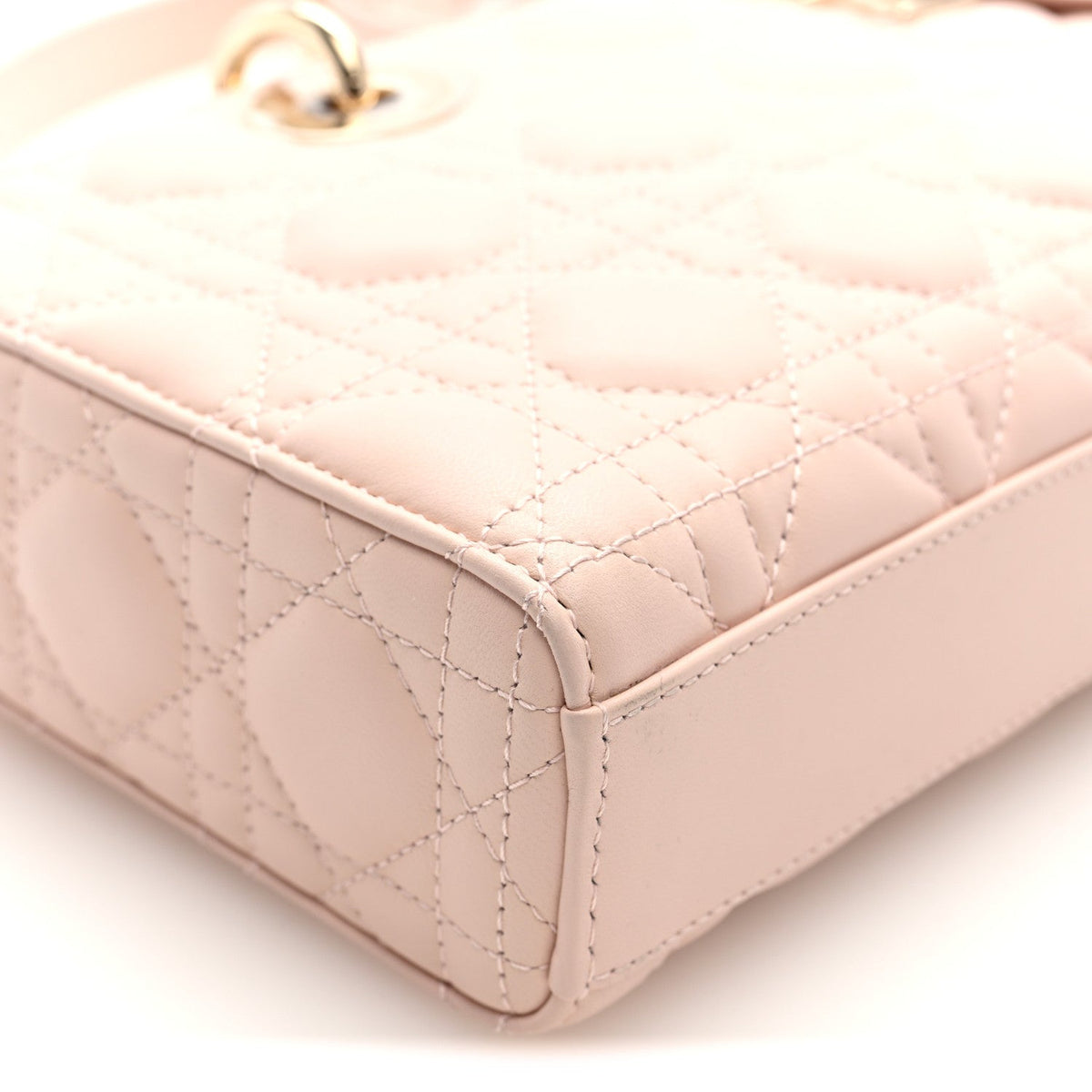 Lambskin Cannage Medium Lady D-Joy Powder Pink wholesalehk.shop