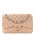 Caviar Quilted Jumbo Double Flap Light Pink wholesalehk.shop