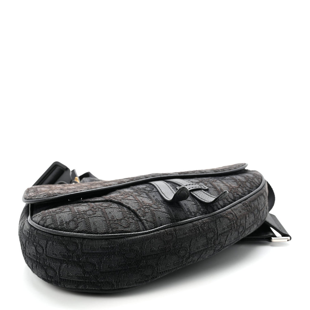 Oblique Mens Saddle Bag Black Blue wholesalehk.shop