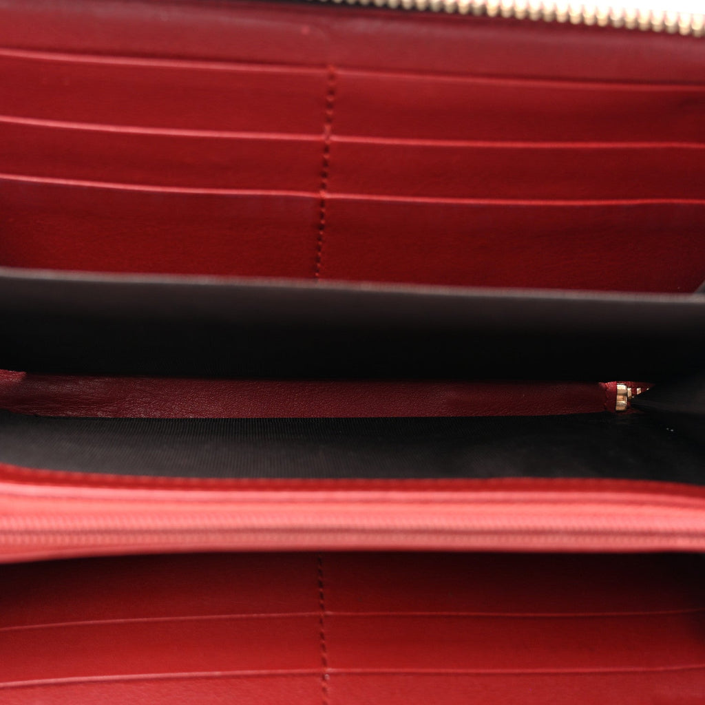 Patent Microguccissima Zip Around Wallet Rose Bed £¨ Direct shipment via from wholesalehk.shop