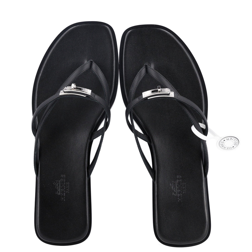 Calfskin Miss Sandals 39 Black wholesalehk.shop