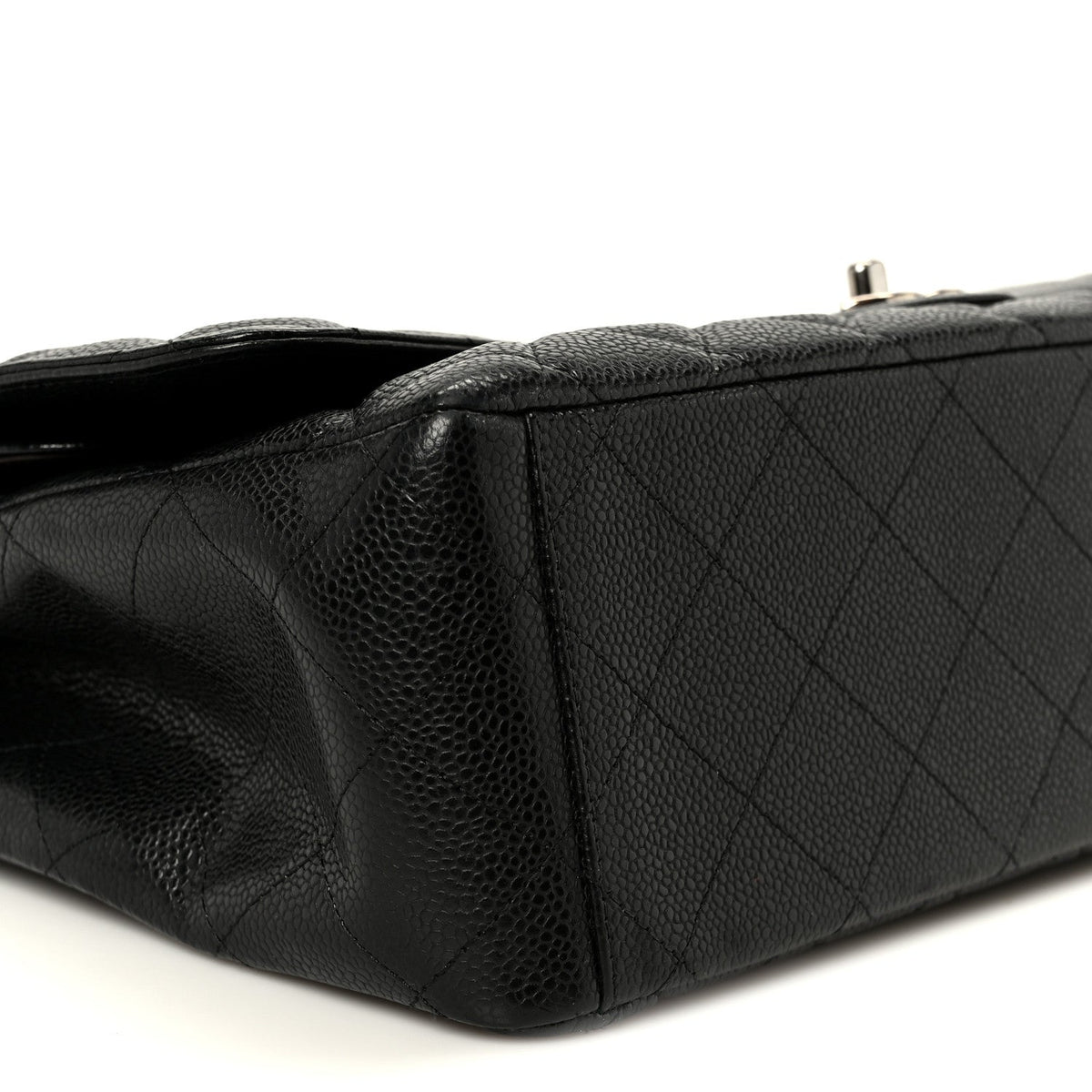 Caviar Quilted Maxi Double Flap Black wholesalehk.shop