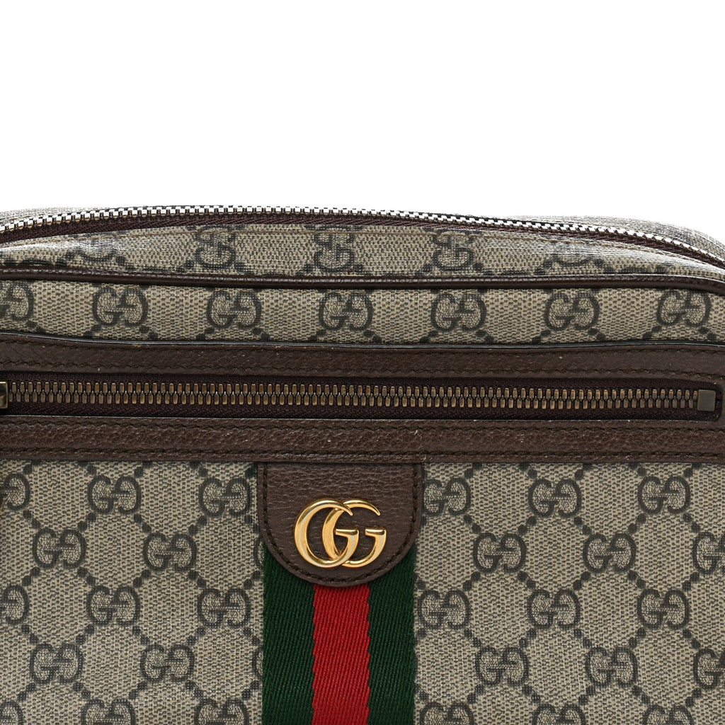 Soft GG Supreme Monogram Medium Ophidia Belt Bag Dark Brown wholesalehk.shop