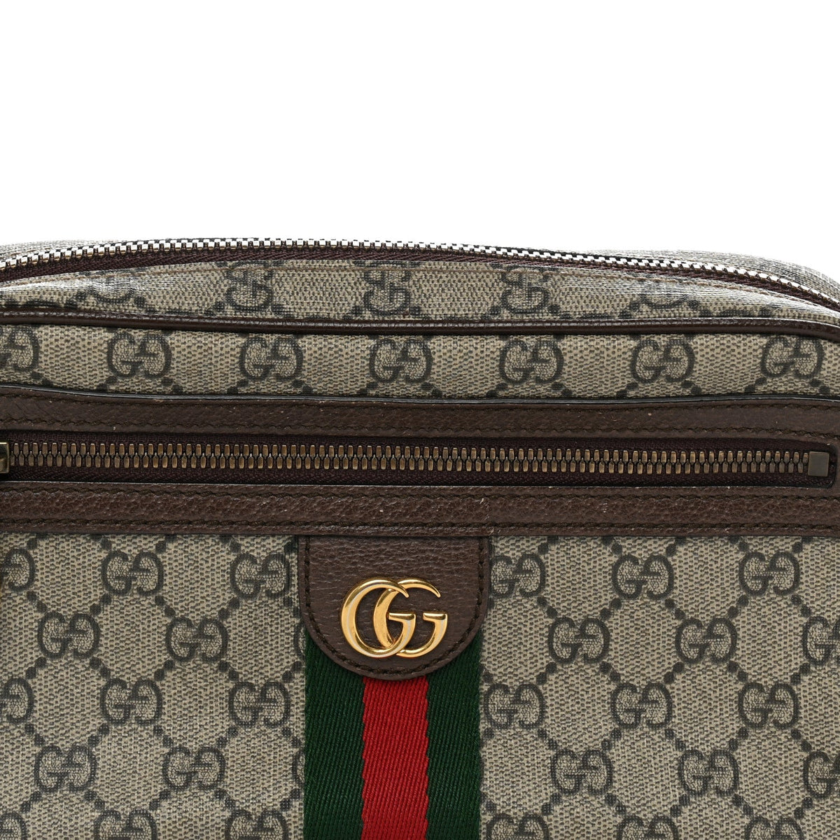 Soft GG Supreme Monogram Medium Ophidia Belt Bag Dark Brown wholesalehk.shop