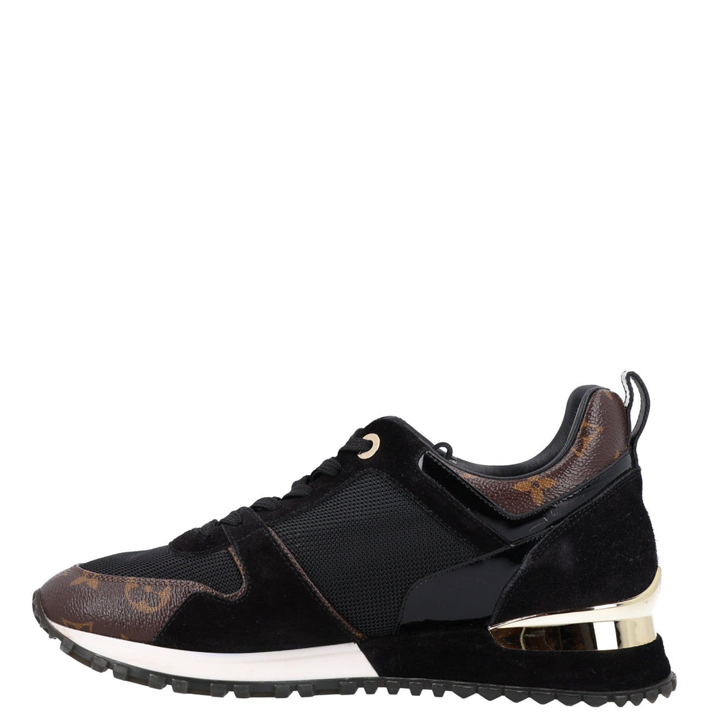 Suede Monogram Run Away Sneakers 38.5 Black £¨ Direct shipment via from wholesalehk.shop