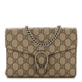 GG Supreme Monogram Mini Dionysus Chain Wallet Beige Vulcanic Red wholesalehk.shop