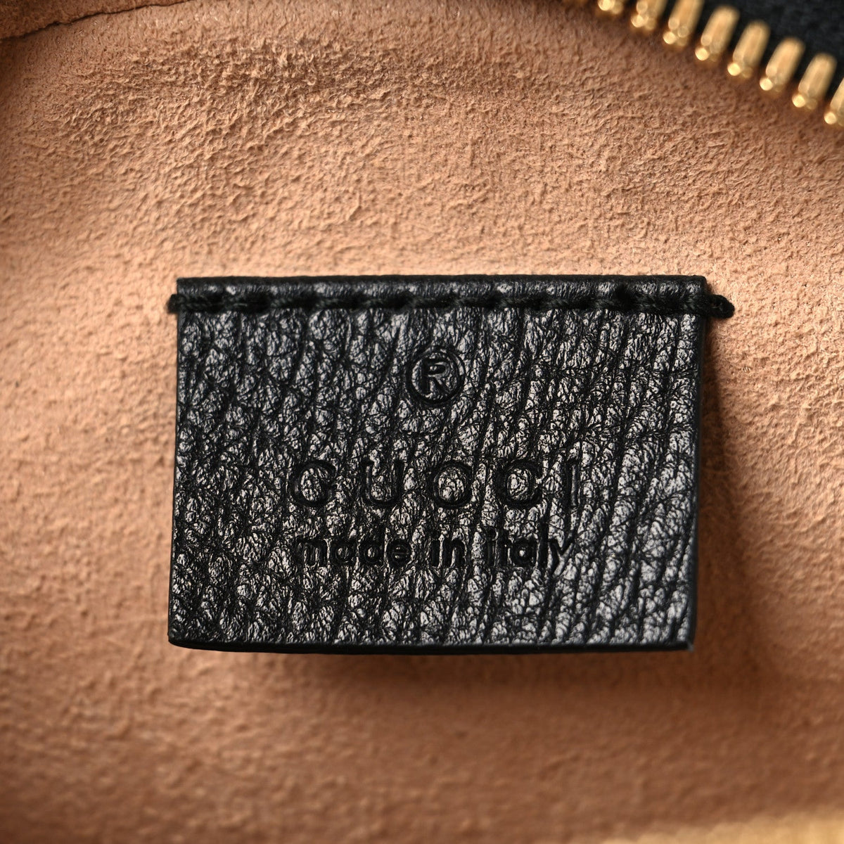 Grained Calfskin Web Mini Ophidia Round Shoulder Bag Black wholesalehk.shop