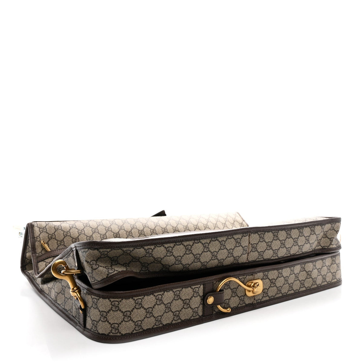 GG Supreme Monogram Textured Dollar Calfskin Web Ophidia Savoy Garment Bag Beige Ebony New Acero wholesalehk.shop