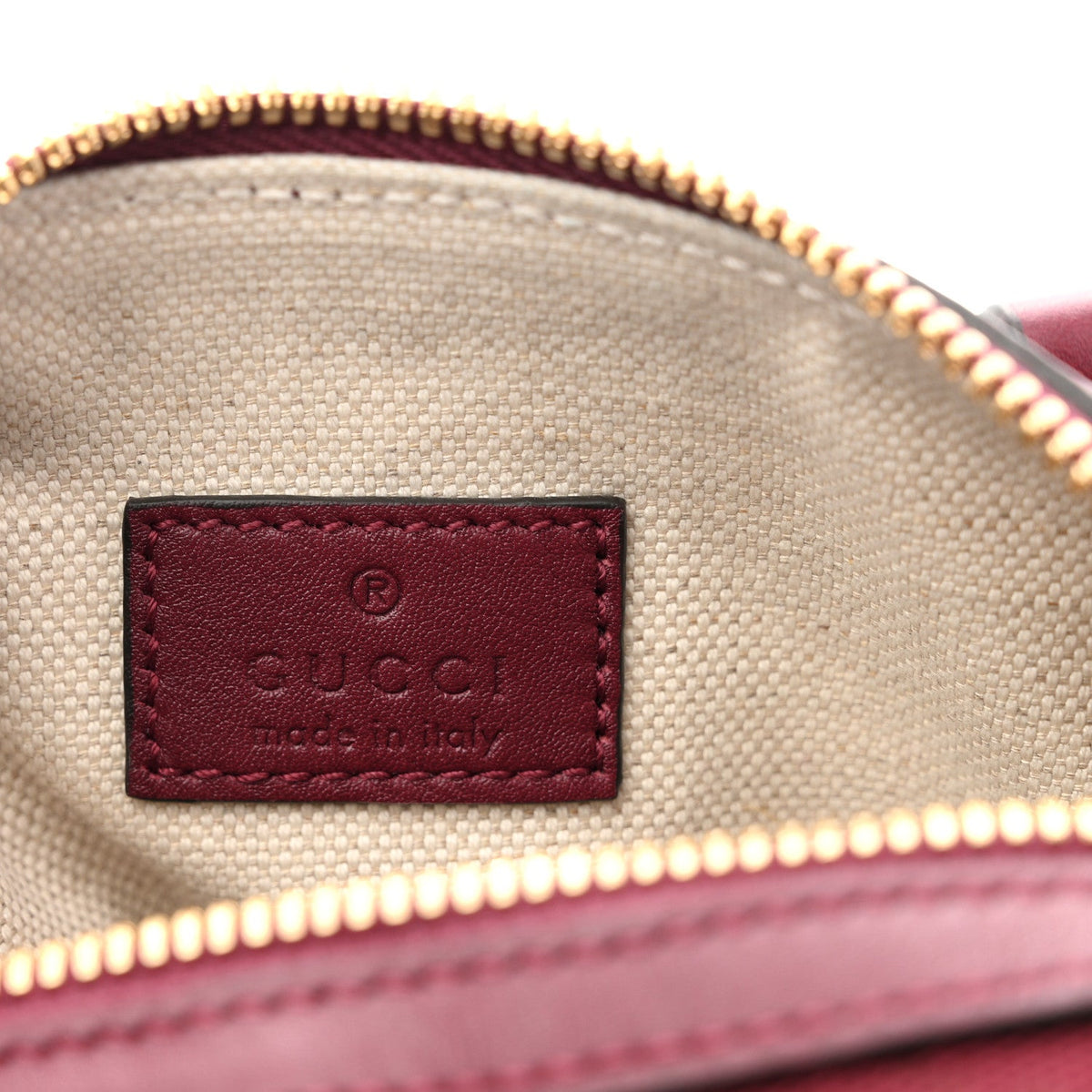 GG Supreme Monogram Textured Dollar Calfskin Web Super Mini Ophidia Top Handle Bowler Bag Rosso Ancora wholesalehk.shop