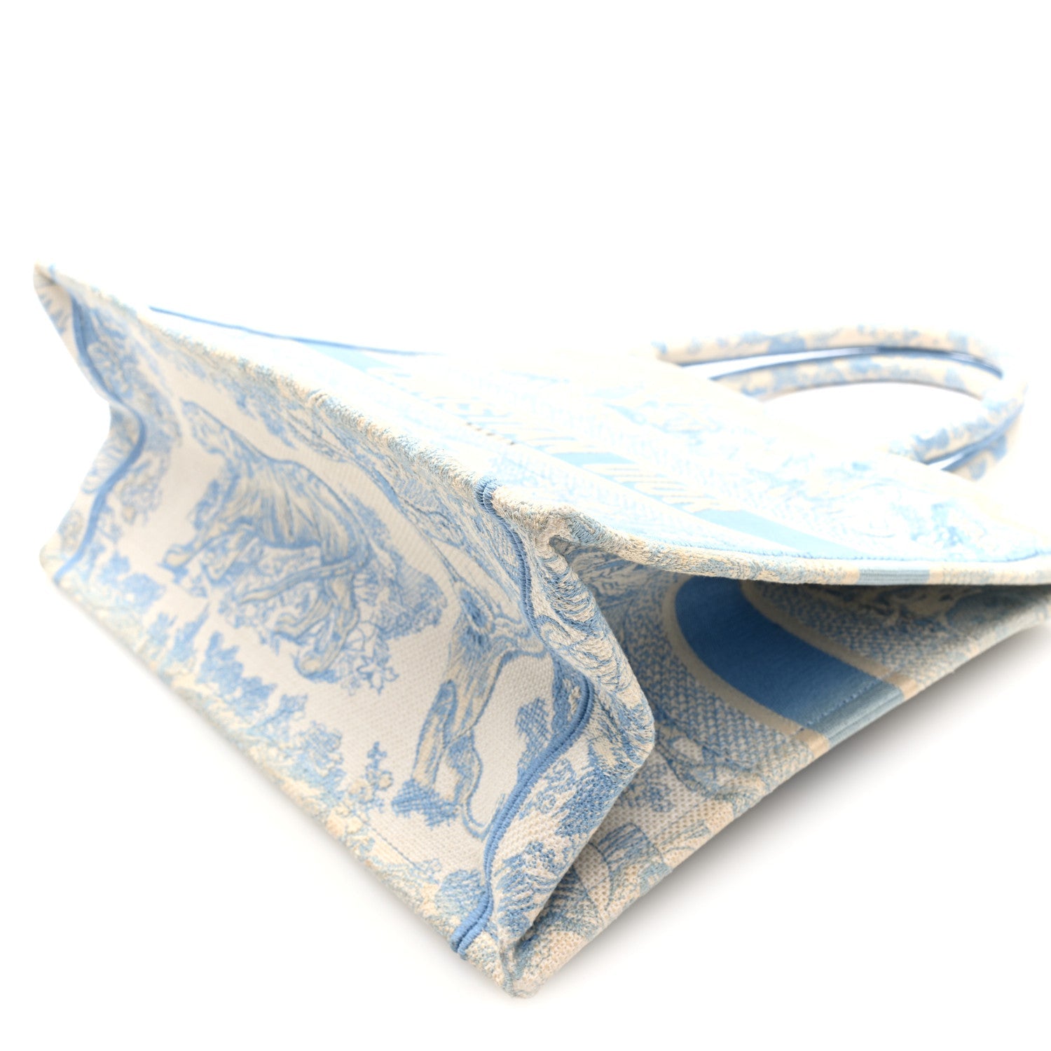 Canvas Embroidered Medium Dioriviera Toile De Jouy Book Tote Light Blue £¨ Direct shipment via from wholesalehk.shop