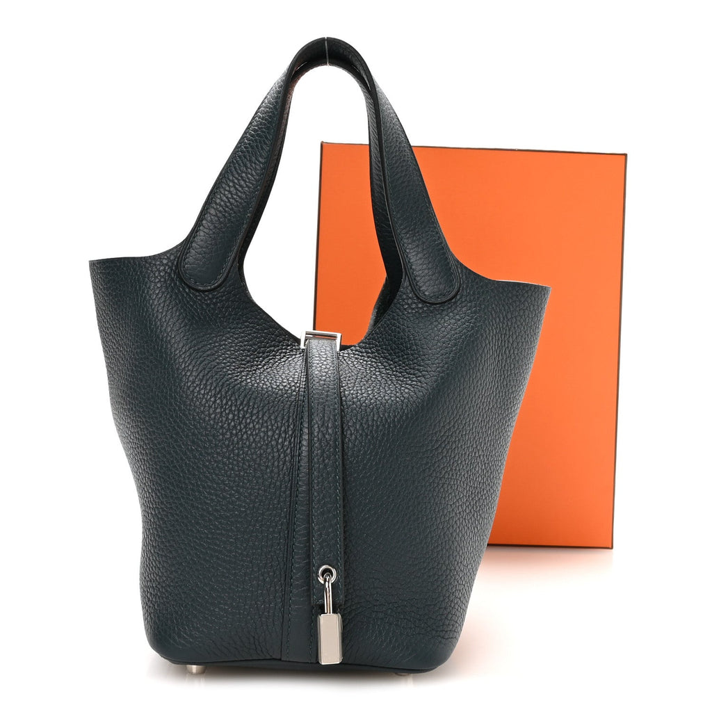 Taurillon Clemence Picotin Lock 18 PM Vert Cypress £¨ Direct shipment via from wholesalehk.shop