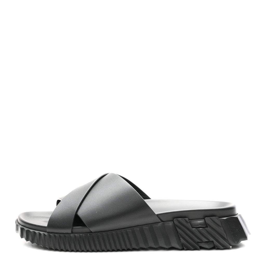 Nappa Mens Infra Sandals 42 Black wholesalehk.shop