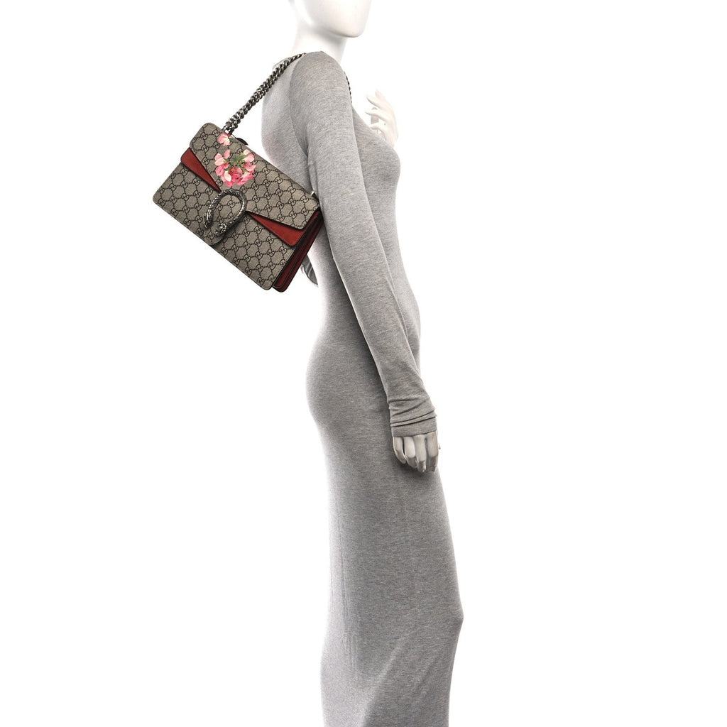 GG Supreme Monogram Blooms Small Dionysus Shoulder Bag Beige Multicolor Dry Rose wholesalehk.shop