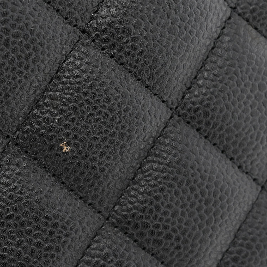 Caviar Quilted Maxi Double Flap Black wholesalehk.shop
