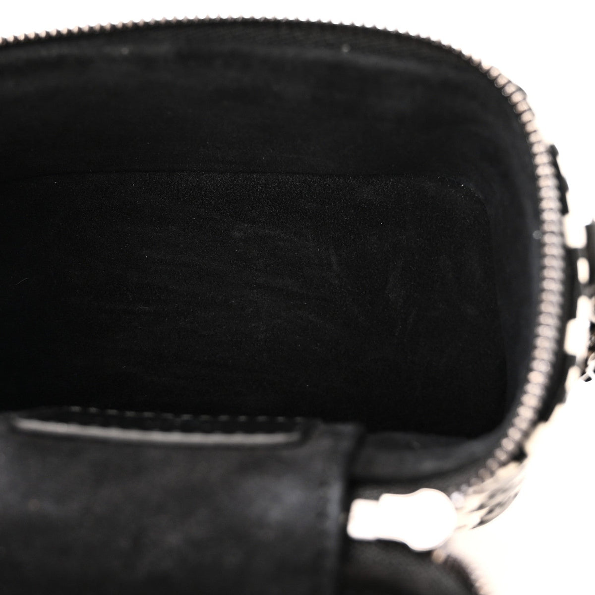 Calfskin Macro Houndstooth Embossed Micro Lady Dior Vanity Case Black White wholesalehk.shop