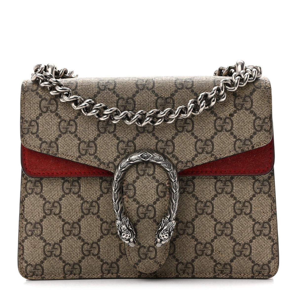 GG Supreme Monogram Mini Dionysus Shoulder Bag Red wholesalehk.shop