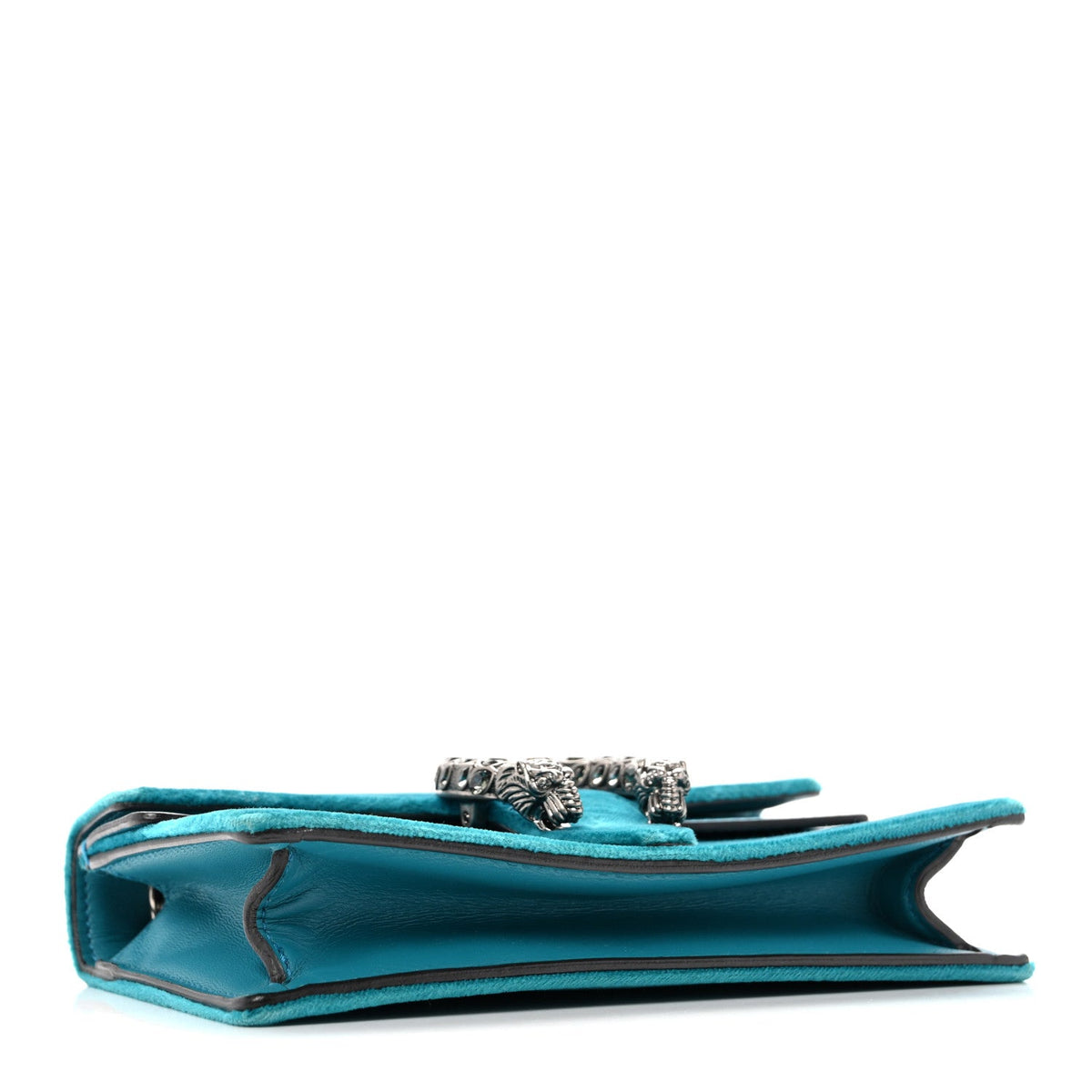 Velvet Super Mini Dionysus Shoulder Bag Pavone Cyan wholesalehk.shop