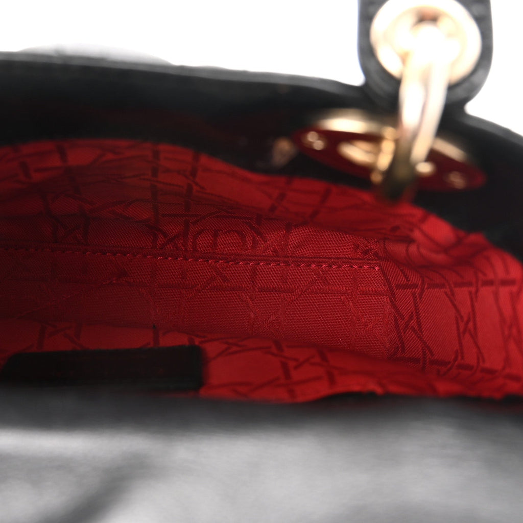 Lambskin Cannage Mini Lady Dior Black wholesalehk.shop