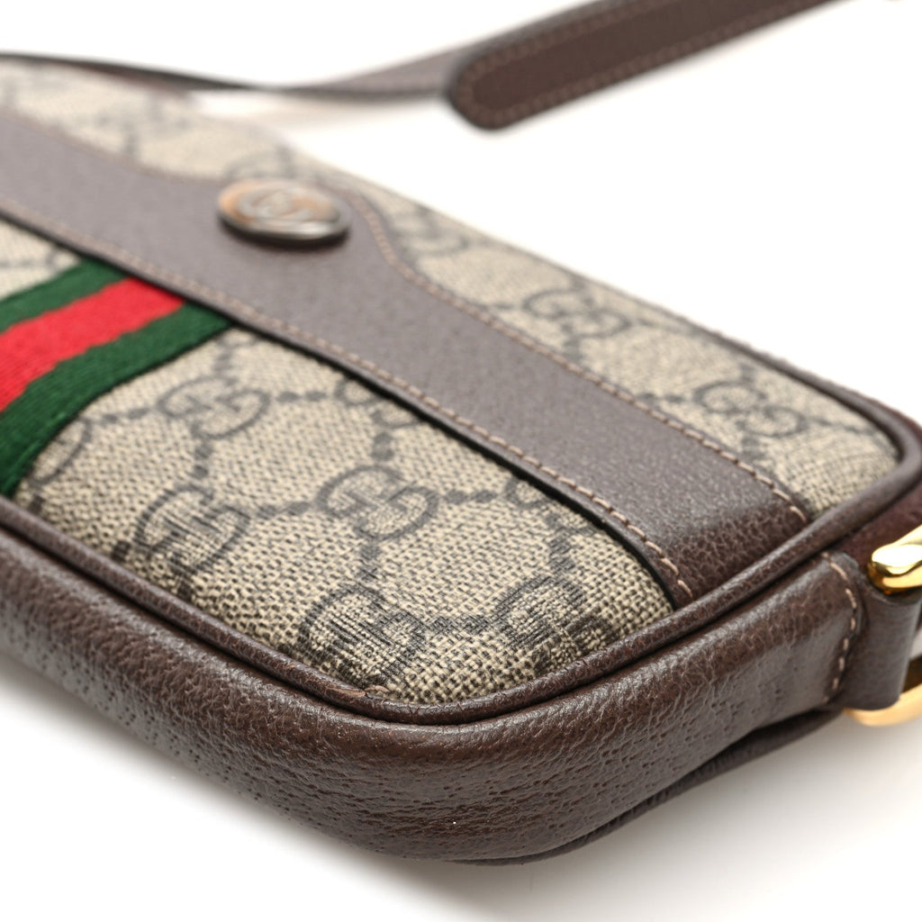 GG Supreme Monogram Web Mini Ophidia GG Bag Brown wholesalehk.shop