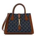 New Denim GG Monogram Dollar Calfskin Medium Jackie 1961 Tote Blue Tea Cuir Epilog £¨ Direct shipment via from wholesalehk.shop