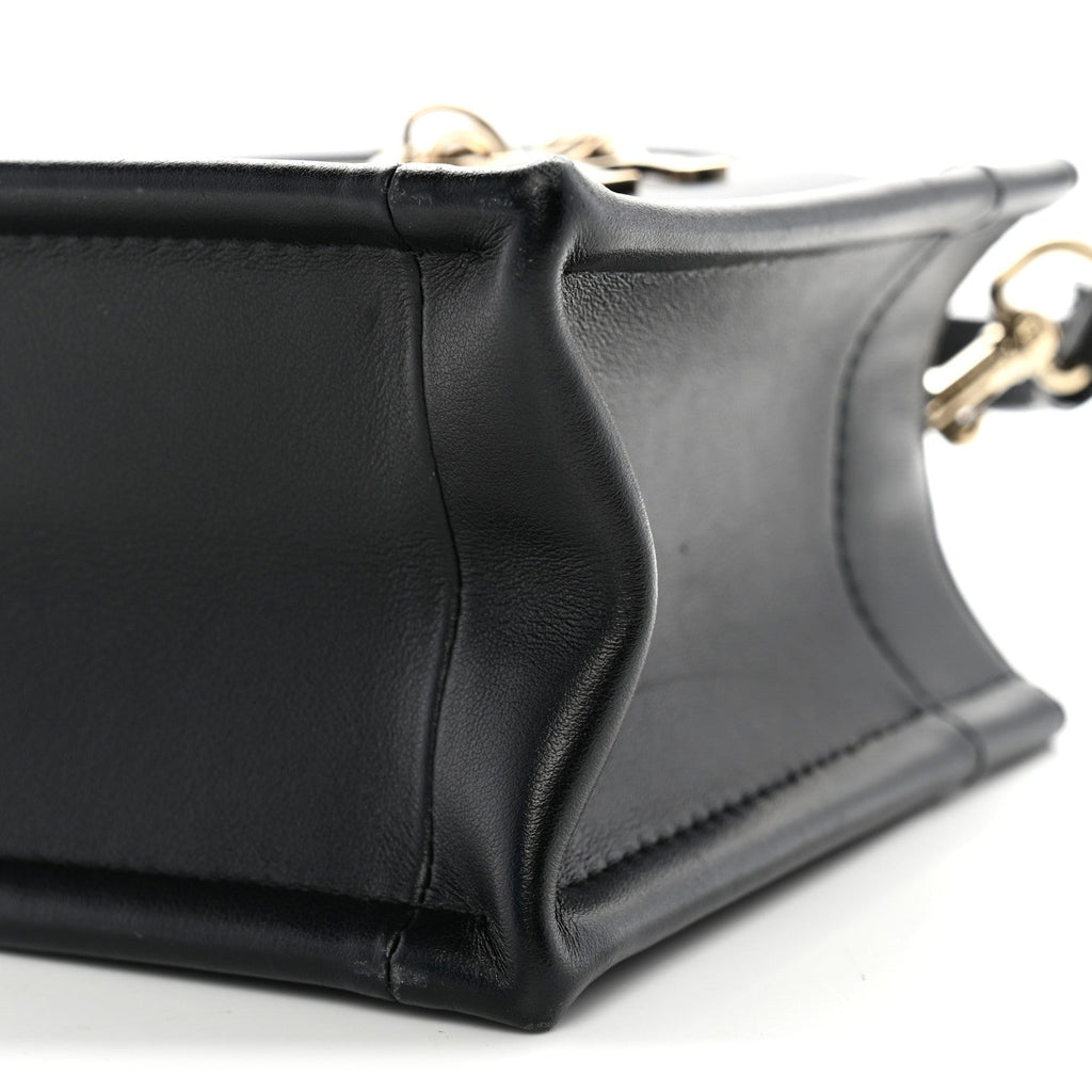 Calfskin Macrocannage Mini Book Tote Black £¨ Direct shipment via from wholesalehk.shop