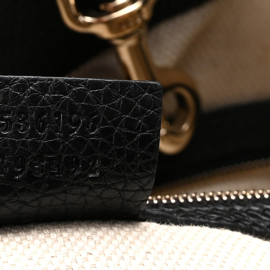 Pebbled Calfskin Medium Soho Chain Shoulder Bag Black wholesalehk.shop