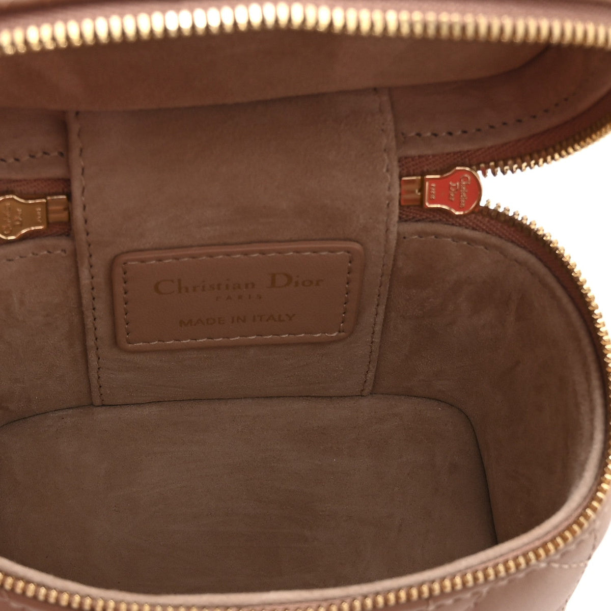 Lambskin Cannage Micro Lady Dior Vanity Case Rose Des Vents wholesalehk.shop
