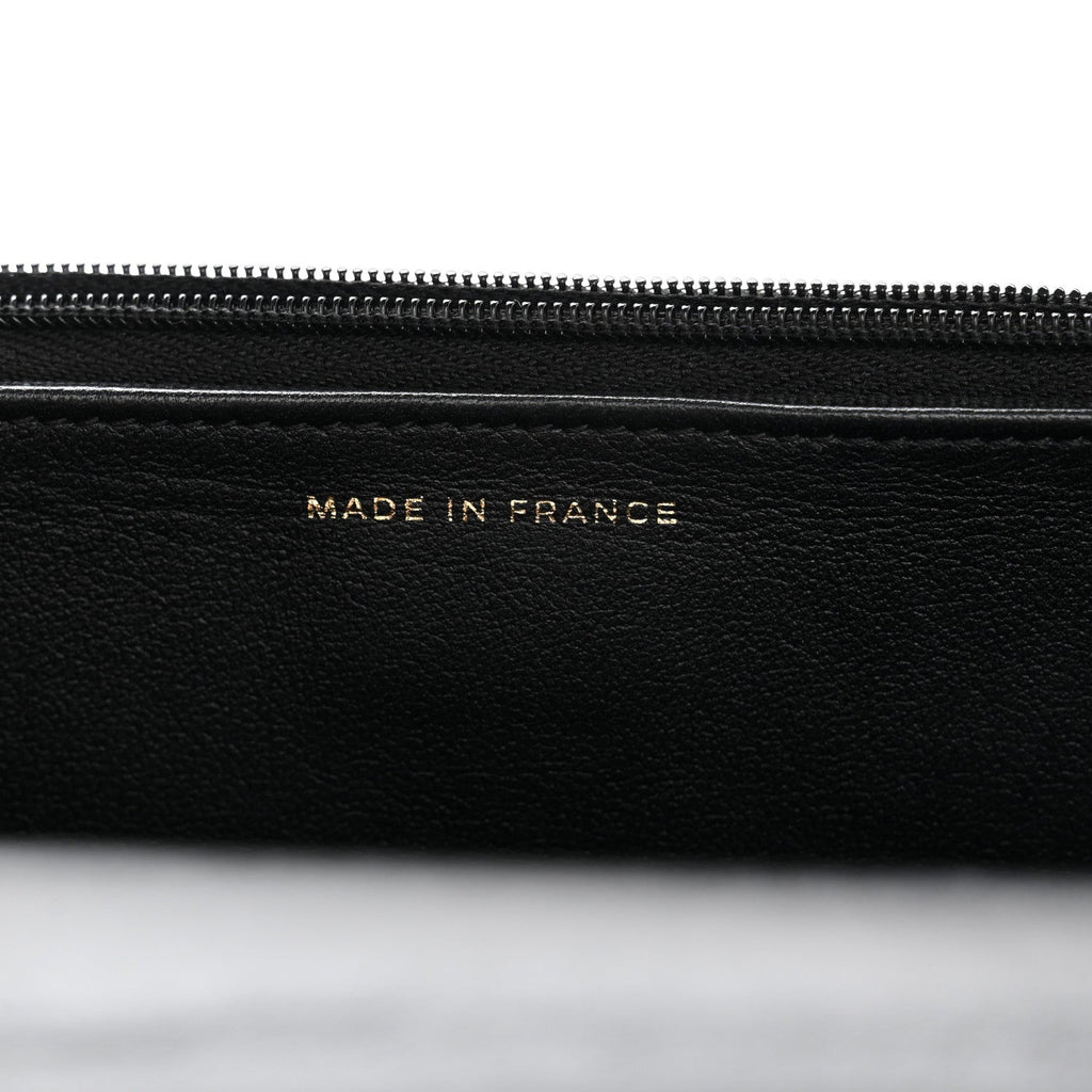 Lambskin Quilted Sweetheart Wallet On Chain WOC Black wholesalehk.shop