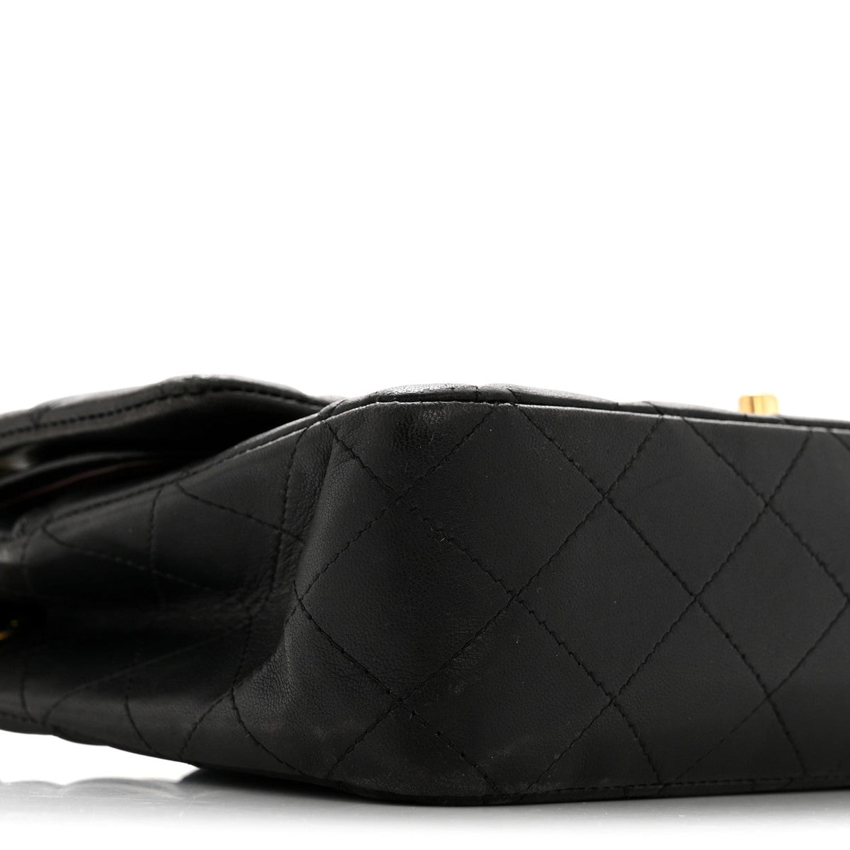 Lambskin Quilted Medium Double Flap Black wholesalehk.shop