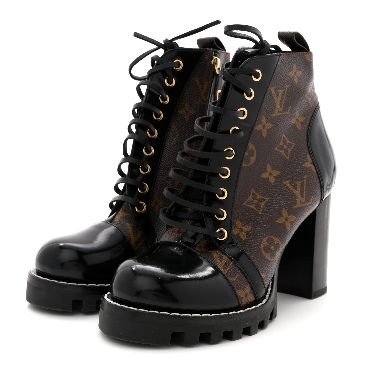 Patent Calfskin Monogram Star Trail Ankle Boots 39 Black £¨ Direct shipment via from wholesalehk.shop