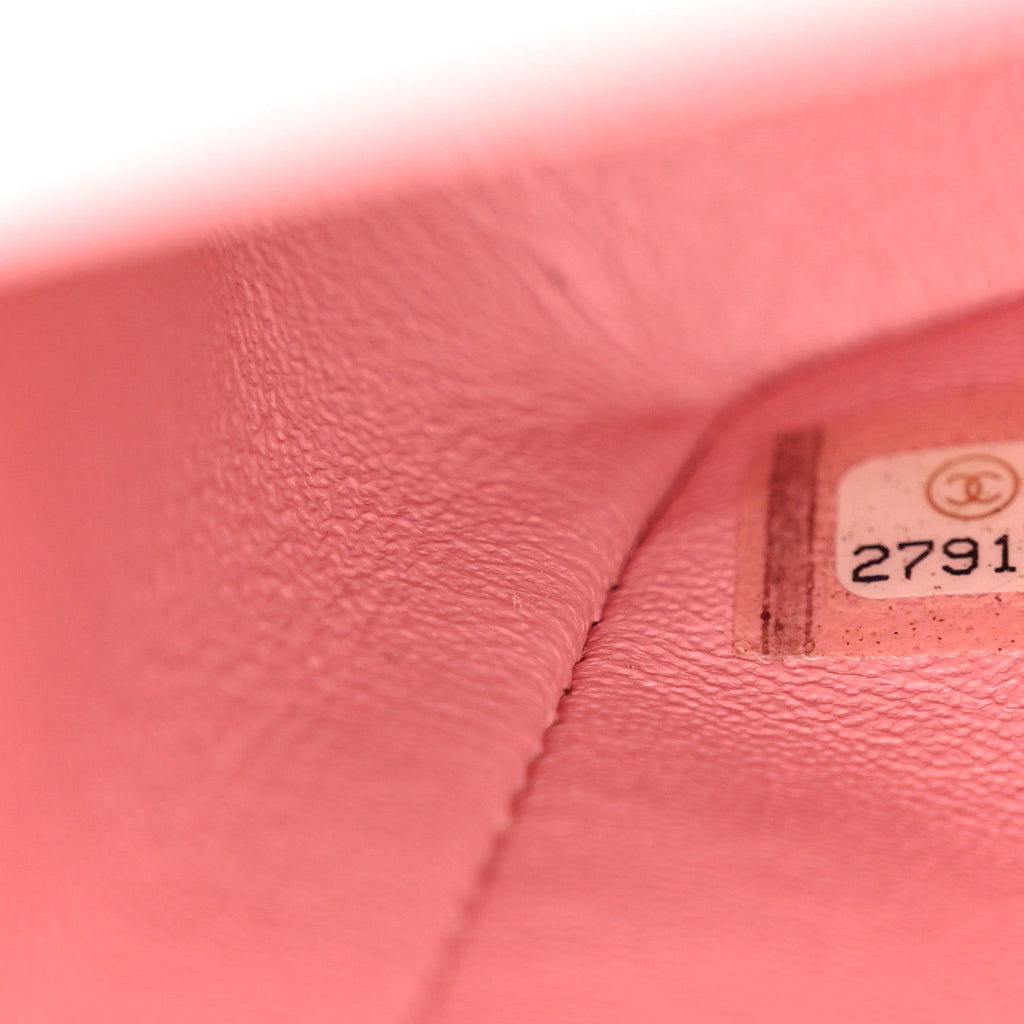 Caviar Chevron Quilted Small Double Flap Pink wholesalehk.shop
