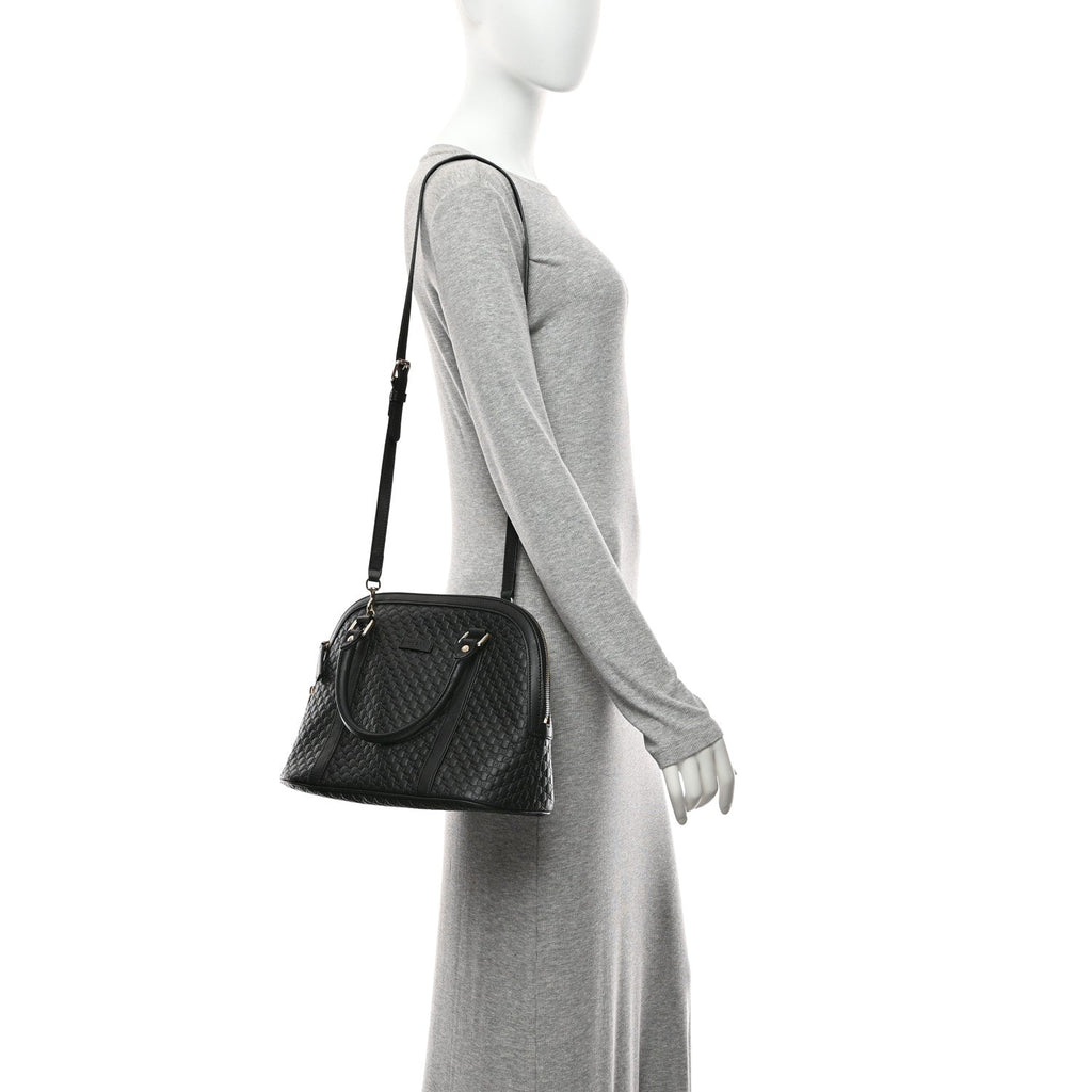Microguccissima Medium Dome Bag Black £¨ Direct shipment via from wholesalehk.shop