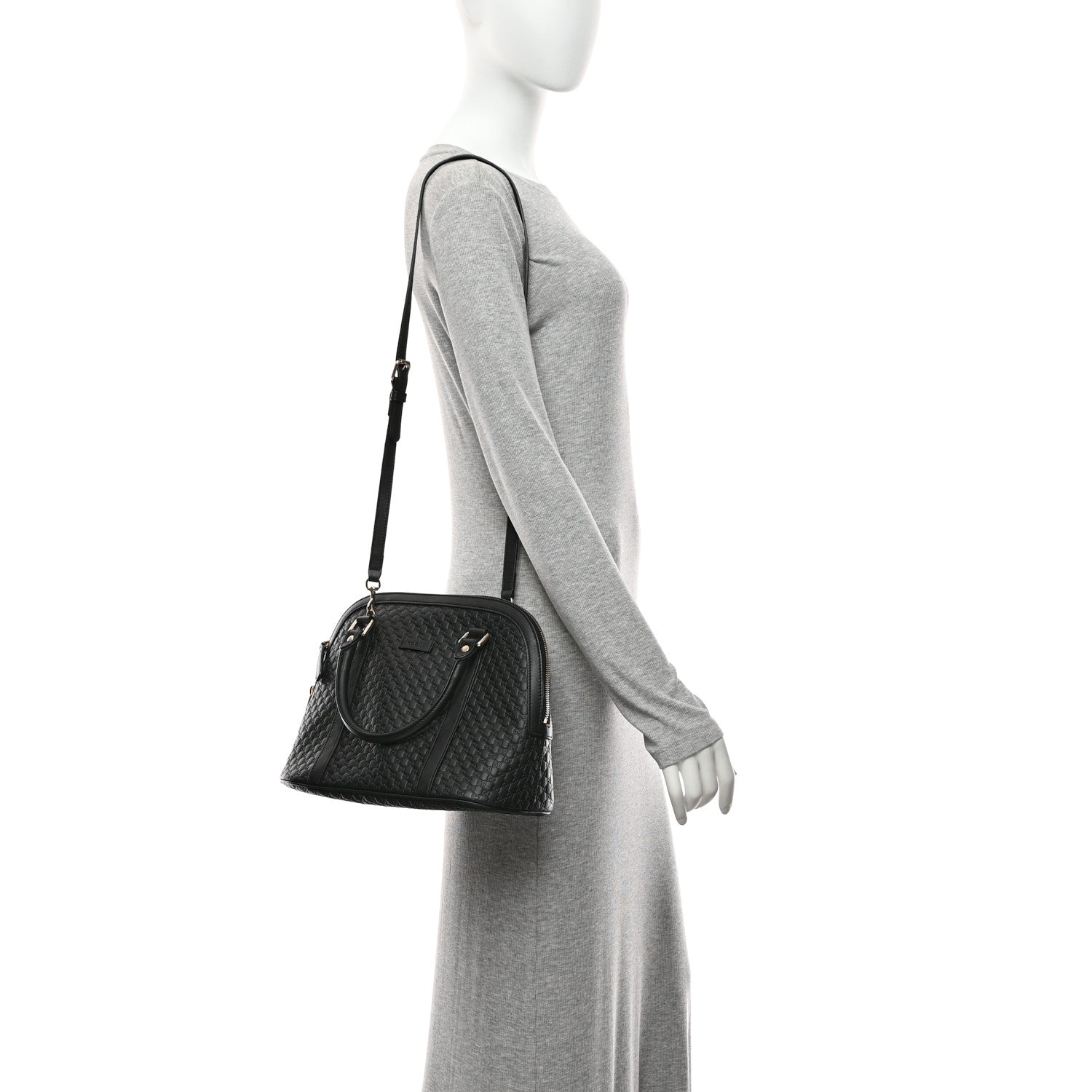 Microguccissima Medium Dome Bag Black £¨ Direct shipment via from wholesalehk.shop